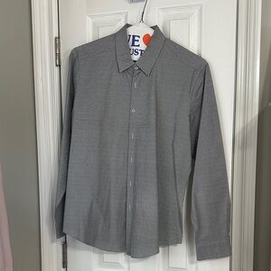 Van Heusen Men's Black and White Patterned Shirt